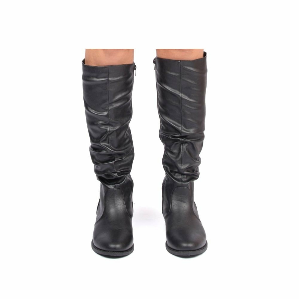 Black Crinkle Boots